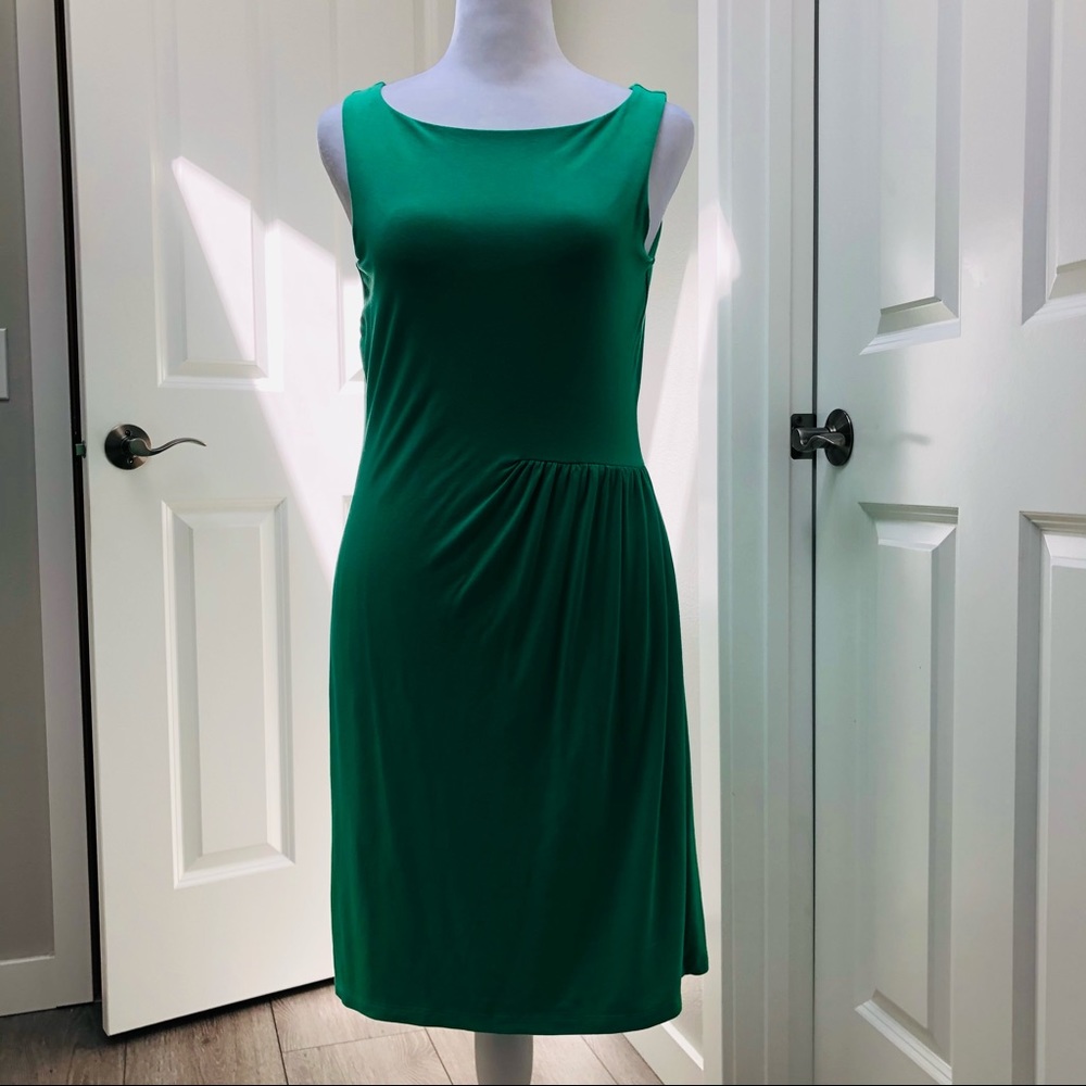 KENAR SLEEVELESS KNEE LENGTH DRESS GREEN SMALL